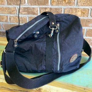 Zysun Black Nylon Crossbody/Backpack